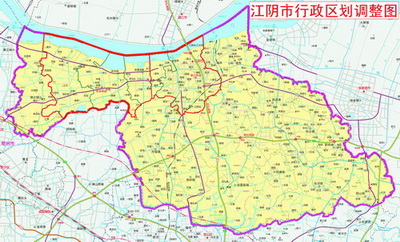江阴市实施临港经济开发区行政区划调整