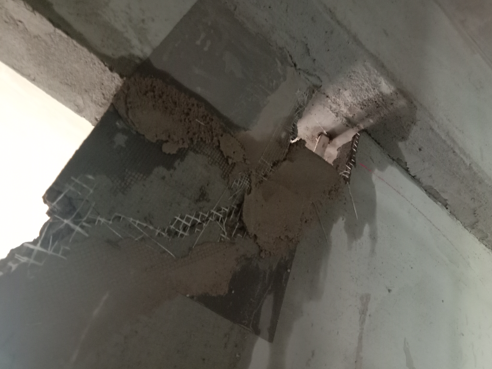  Residents of Swan Bay provided photos of cracks on the interior walls of the building. (Courtesy of respondents)