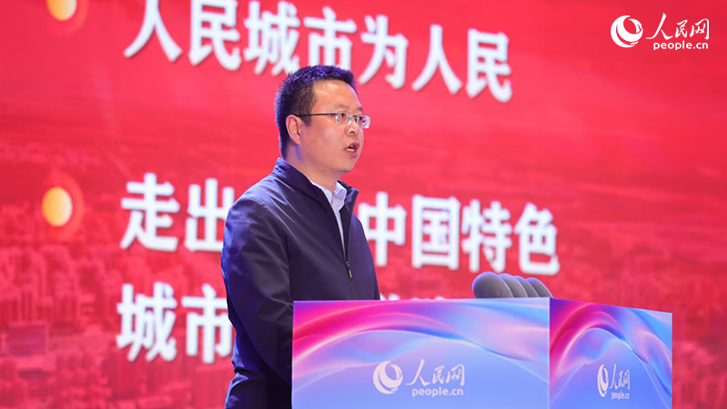 甘肃省委督查室二级调研员吴文堂发言。 人民网记者 符皓摄